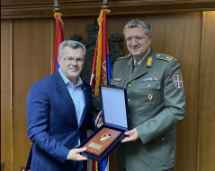 21 July 2021 Security Services Control Committee Chairman Igor Becic and the Director of the Military Intelligence Agency Brigadier General Zoran Stojkovic